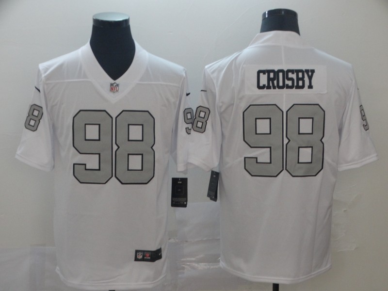 Men's Oakland Raiders #98 Maxx Crosby White Color Rush Limited Stitched NFL Jersey
